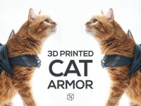 为自家的猫咪3D打印的一套铠甲